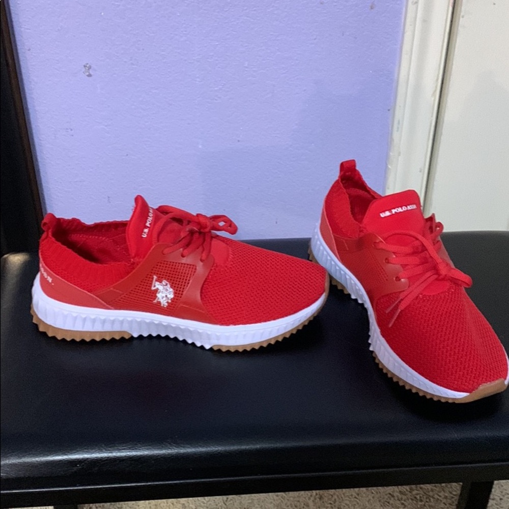 Red sneakers